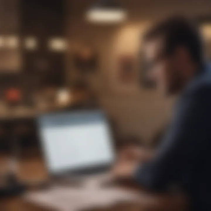 A person reviewing loan offers with a laptop and documents