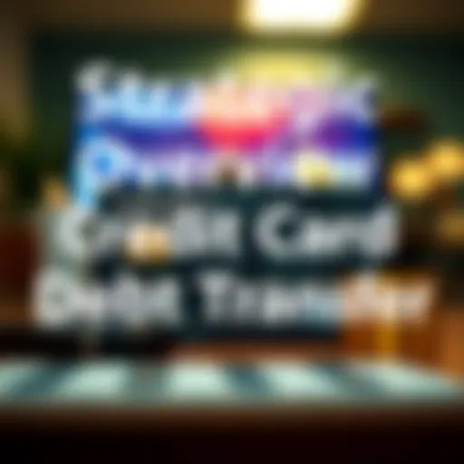Visual representation of credit card debt transfer strategy