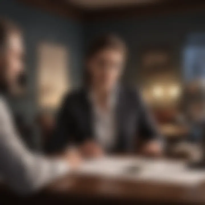 Consulting Insurance Agent Traveler consulting with insurance agent