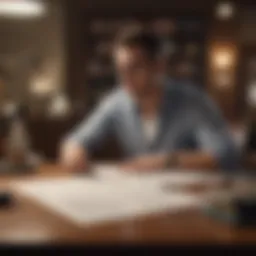 A thoughtful individual analyzing loan options