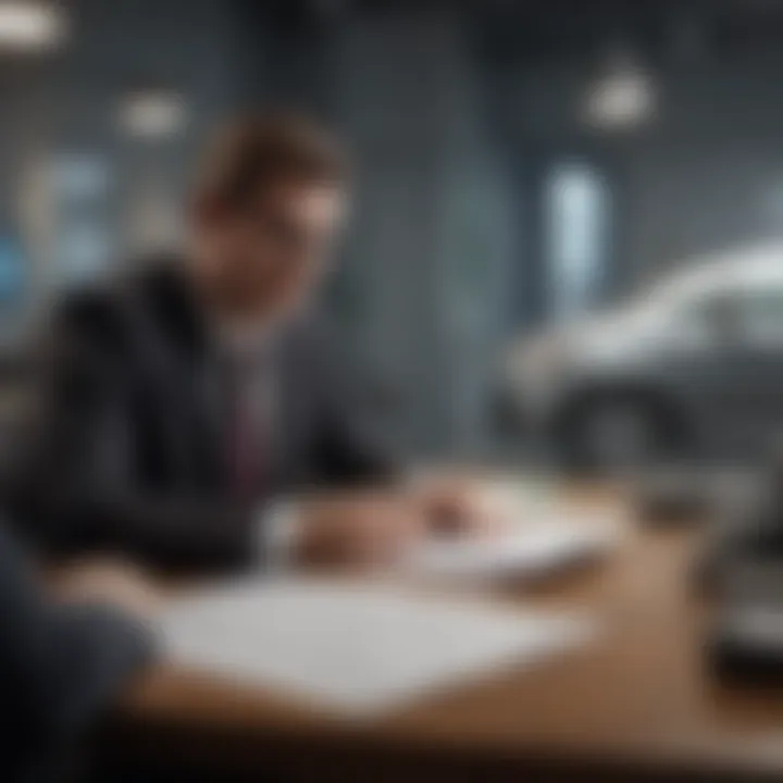 Evaluating Insurance Options Business owner reviewing insurance plans