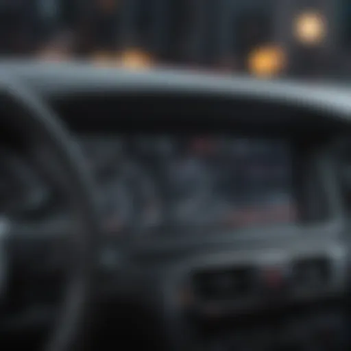 A close-up view of a car dashboard showing insurance details