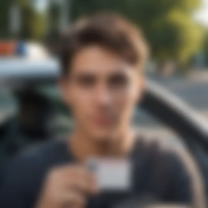 Student driver with learner's permit