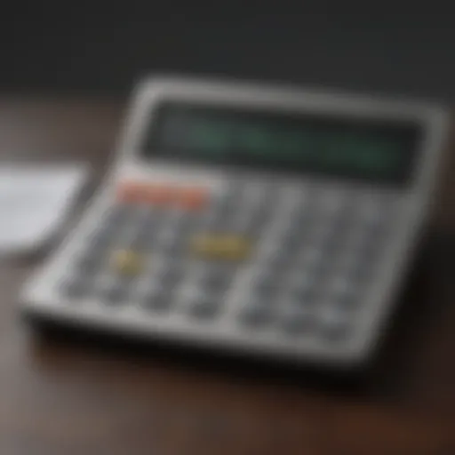 Visual representation of a cost borrowing calculator interface