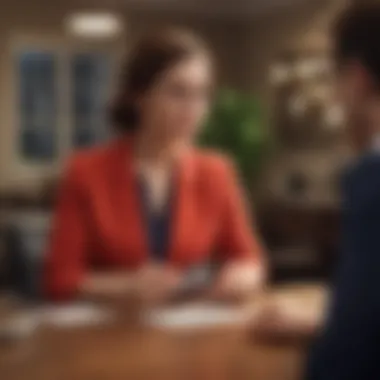 Consulting a Financial Advisor A woman discussing options with a financial advisor