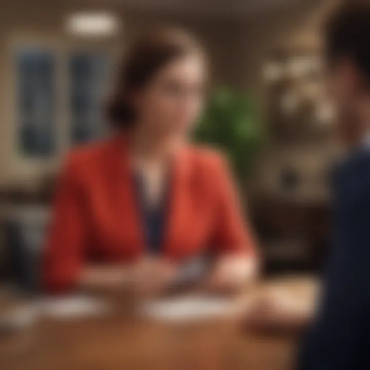 Consulting a Financial Advisor A woman discussing options with a financial advisor