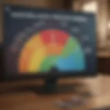Graph illustrating credit score distribution