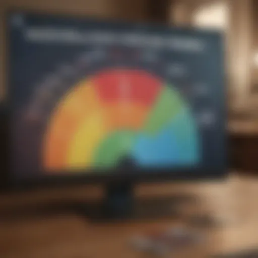 Graph illustrating credit score distribution