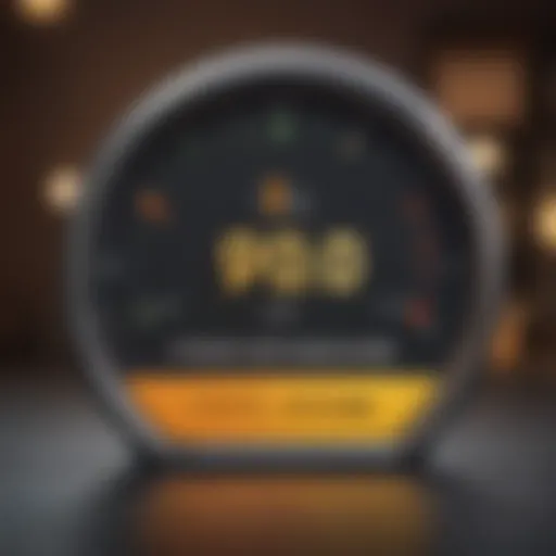 Visual representation of credit score ranges