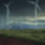 A visual representation of renewable energy sources interconnected in a network