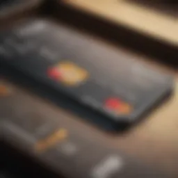 Close-up view of a contactless debit card
