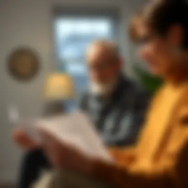 Homeowners reviewing their insurance policy