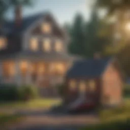 Conceptual illustration of life insurance and home ownership integration