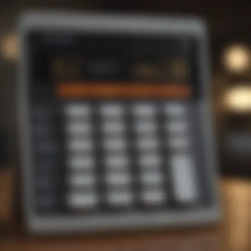 Visual representation of a loan calculator interface