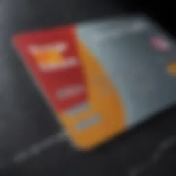 A close-up view of a credit card showcasing low interest rates