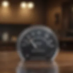 A visual representation of a credit score scale