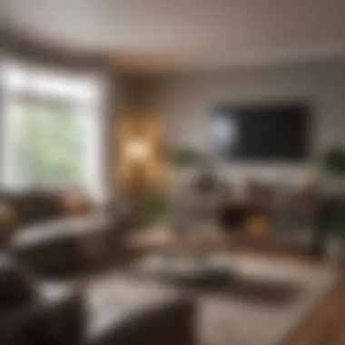 A cozy living room representing financial stability through home ownership