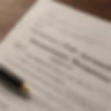 A close-up of a mortgage agreement document with a pen