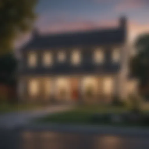 A serene home exterior showcasing a property owned outright