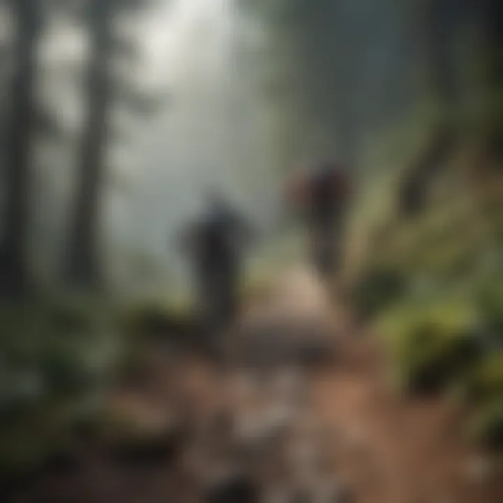 A rider navigating a challenging mountain path