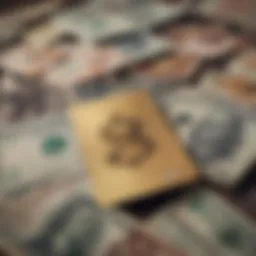 Illustration of a multiple currency card showcasing different currency symbols