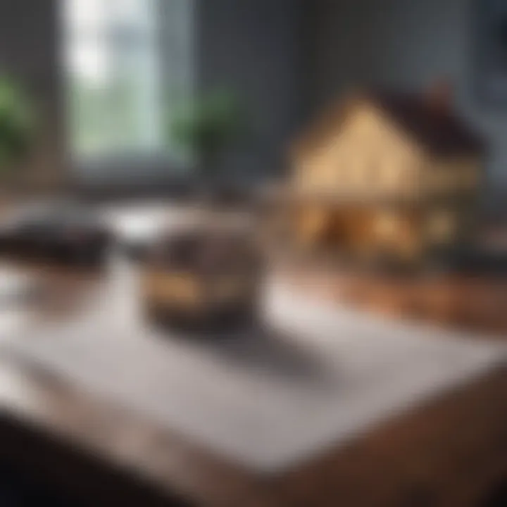 Multiple house insurance policy documents on a table