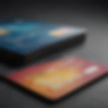 Visual representation of prepaid credit cards and their features