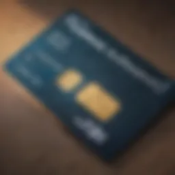 Detailed view of a prepaid debit card showcasing its features