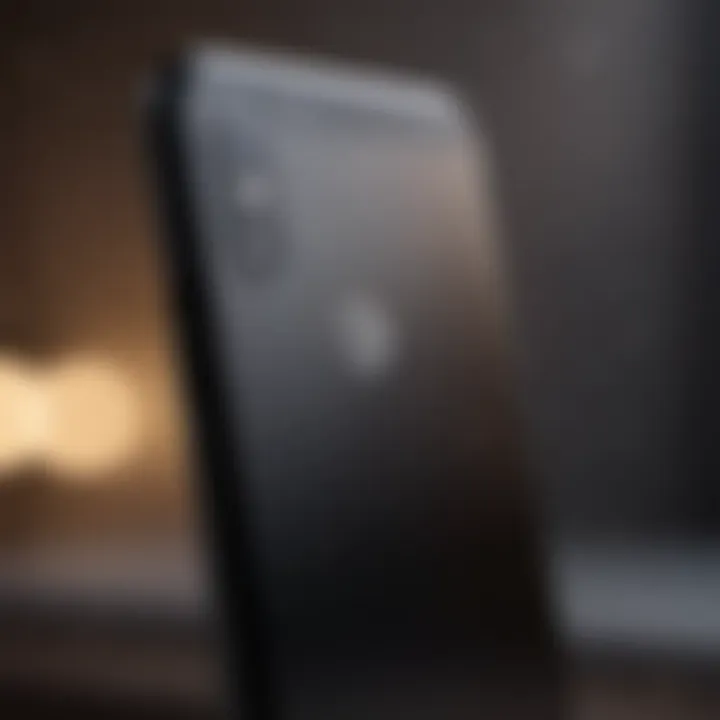 A close-up view of a refurbished smartphone showcasing its pristine condition.