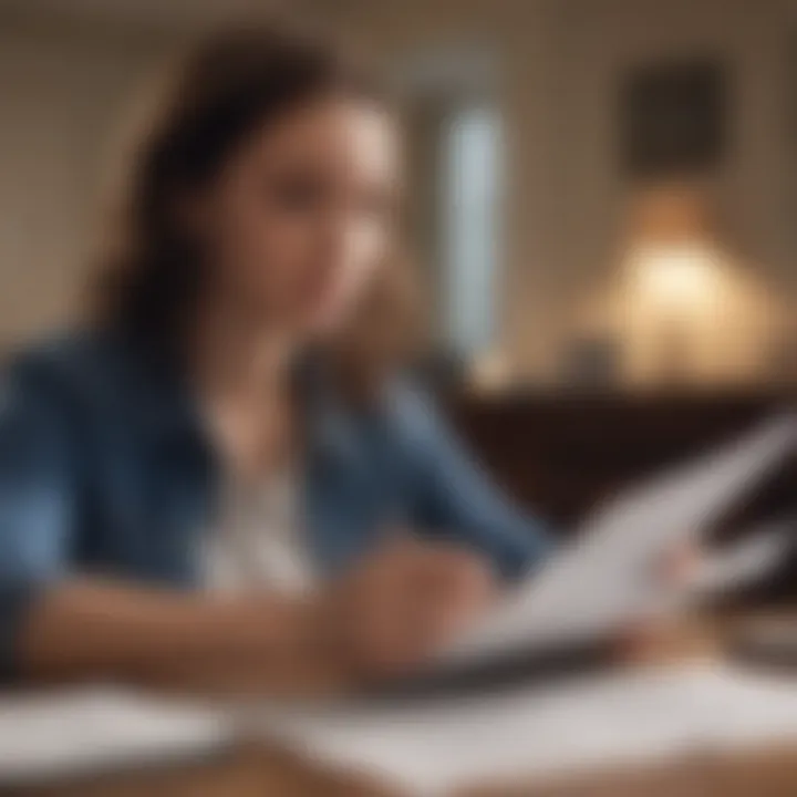 Reviewing Insurance Documents A student reviewing insurance documents