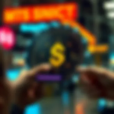 Digital Money Transfer Mechanisms Illustration of digital money transfer