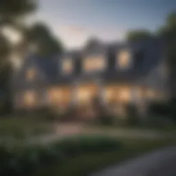 A serene home exterior representing mortgage responsibilities