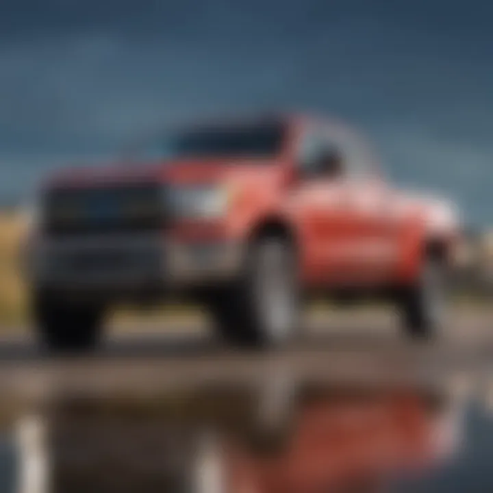 Features of a Pickup Truck Affecting Insurance Costs A close-up view of a pickup truck showcasing its robust features