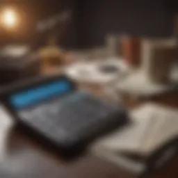 Illustration of a loan payment calculator interface