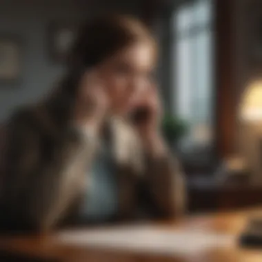 Frustrated person on the phone with an insurance agent