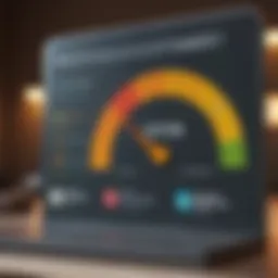 Graph illustrating credit score distribution