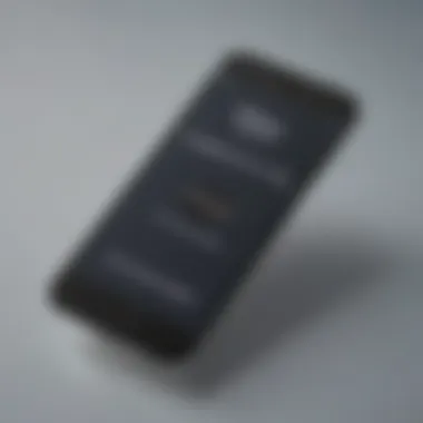 iPhone Unlock Screen with Black SIM Card An iPhone displaying the unlock screen with a black SIM card inserted