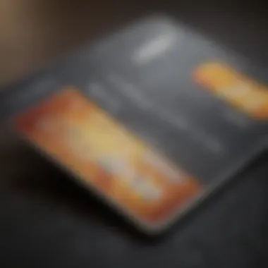 Credit card on a financial report