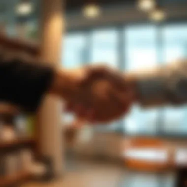 A handshake symbolizing peer-to-peer lending.